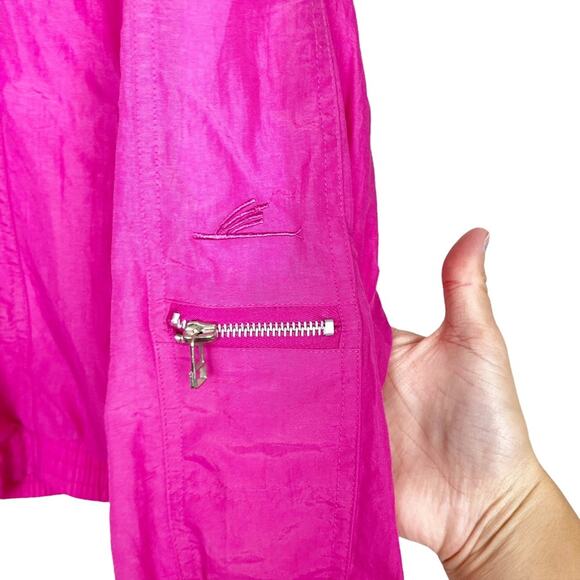 Vintage Catalina Pink Full Zip Windbreaker Sz L - Picture 6 of 8